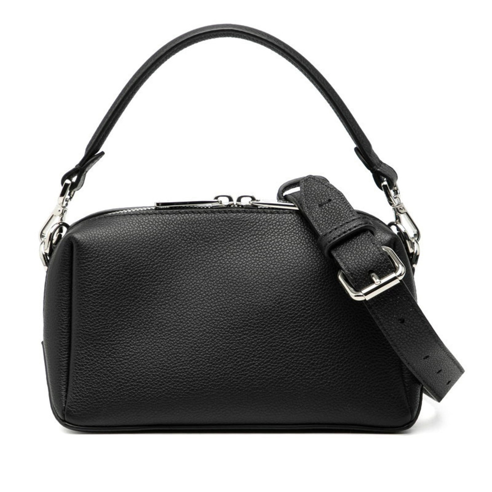 Fendi Louis 2way Shoulder Bag Black Grained Calf Leather